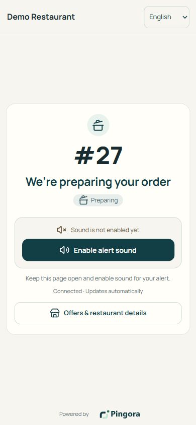 Pingora guest status page